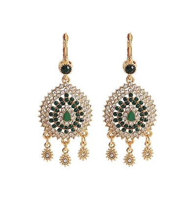 Sohi Women's Gold Regal Drop Earrings
