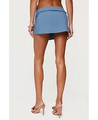 Edikted Women's Selena Asymmetric Wrap Mini Skirt