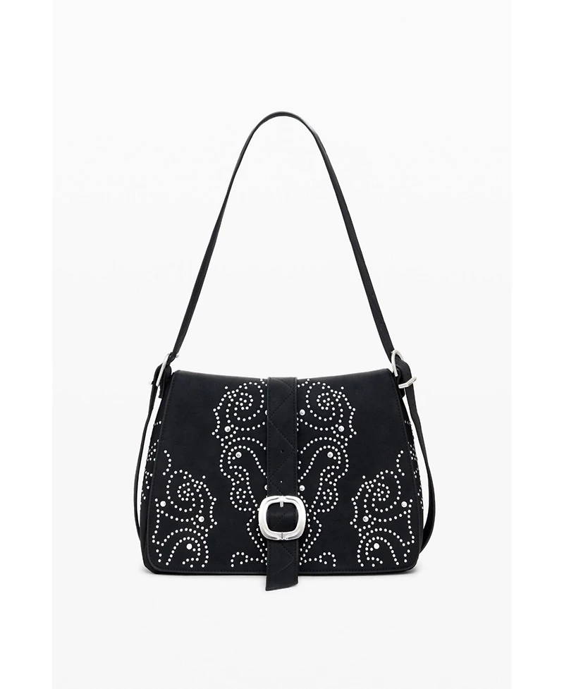 Desigual Women's Small crossbody faux leather studded bag
