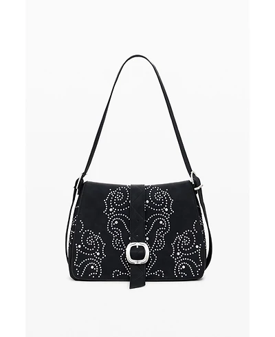 Desigual Women's Small crossbody faux leather studded bag