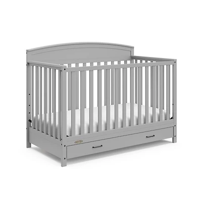 Graco Benton 5-in-1 Convertible Crib with Drawer (Pebble Gray)