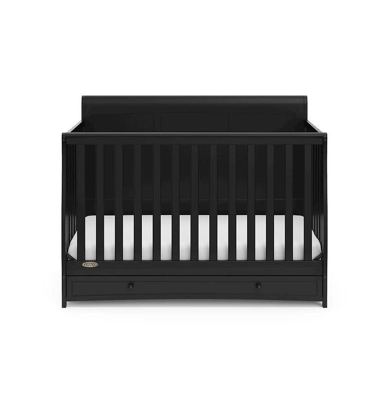 Graco Asheville 4-in-1 Convertible Crib with Drawer (Black)