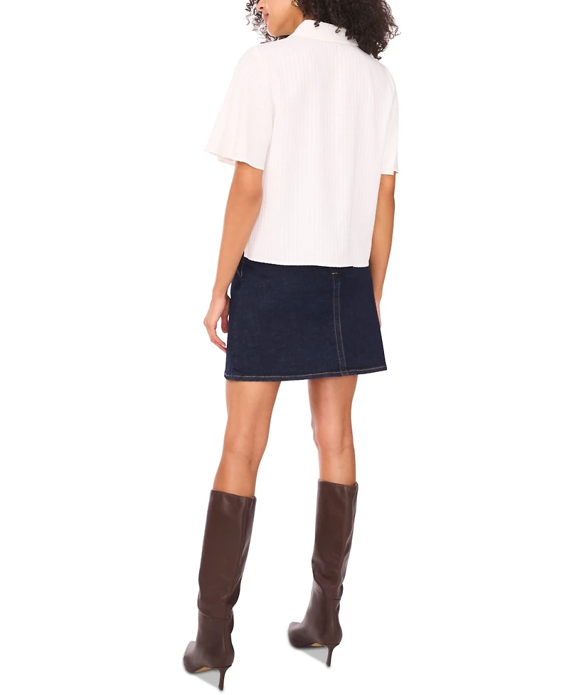 Vince Camuto Women's Flutter-Sleeve Blouse