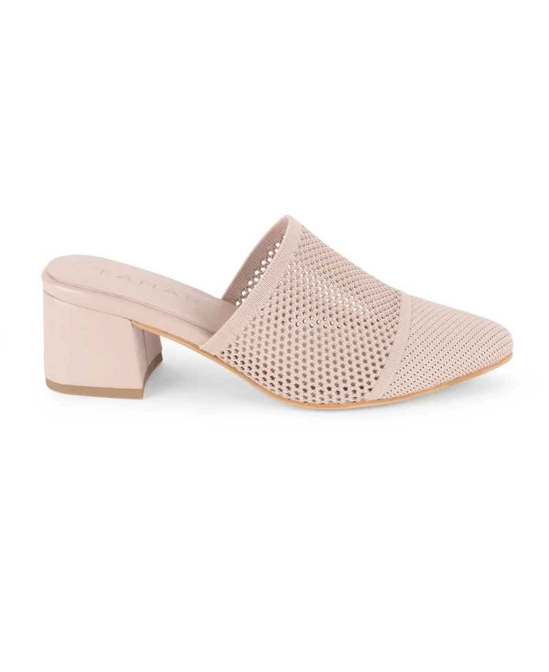 Tahari Women's Santorini Knit Slip-On Mules
