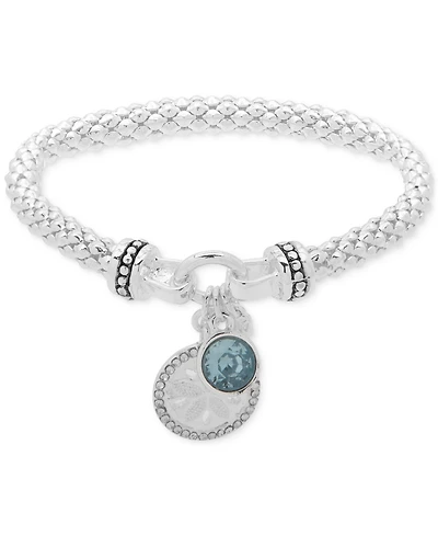 Nine West Stone & Pave Sand Dollar Stretch Bracelet