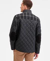 Cole Haan Mixed Media Quilted Jacket