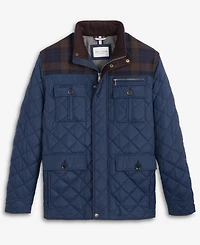 Cole Haan Mixed Media Quilted Jacket