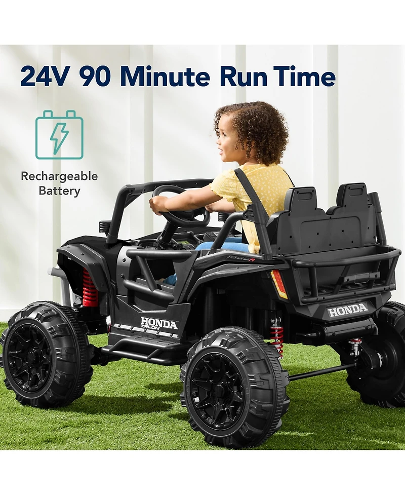 Best Choice Products Kids 24V Electric Ride-On Utv, Officially Licensed Honda Talon w/ Remote, Led Lights