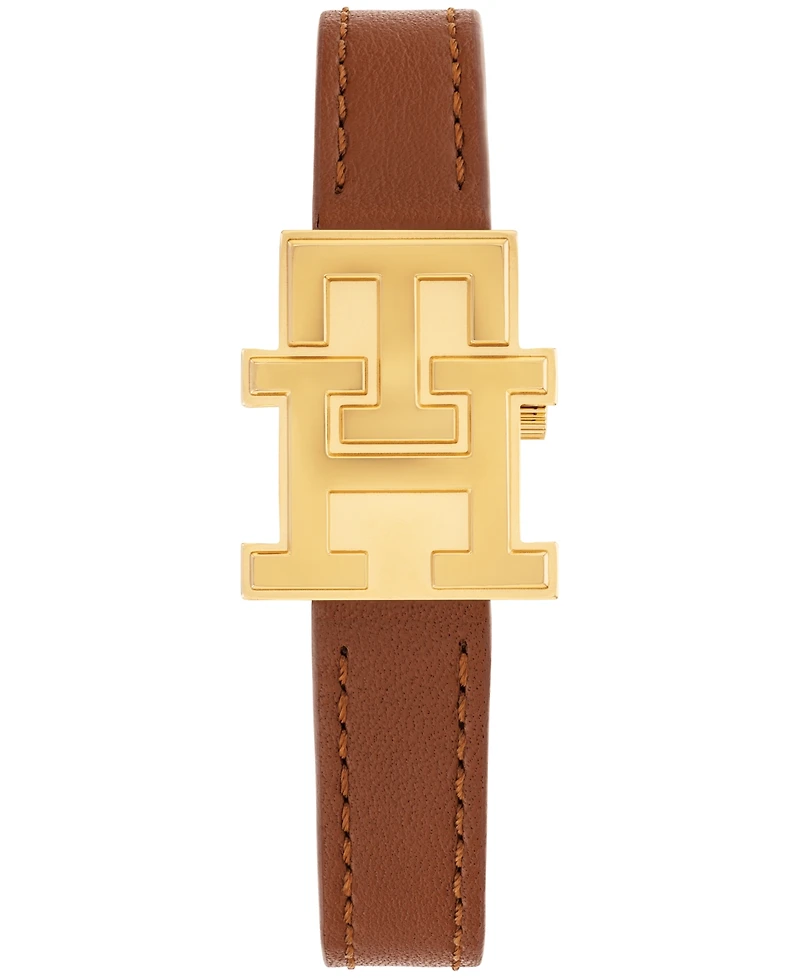 Tommy Hilfiger Women's Quartz Brown Leather Strap Watch, 21mm