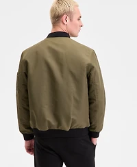 Hugo by Boss Men's Baken2435 Slim-Fit Satin Bomber Jacket