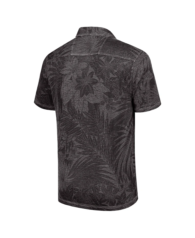 Tommy Bahama Men's Black Ohio State Buckeyes Big Tall Sport Santiago Paradise Polo Shirt