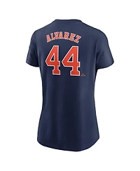 Nike Women's Yordan Alvarez Navy Houston Astros Fuse Name Number T-Shirt