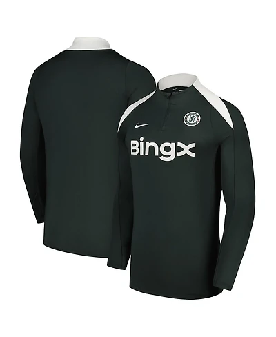Nike Men's Green Chelsea 2025/26 Strike Drill Raglan Quarter-Zip Long Sleeve Pullover Sweatshirt