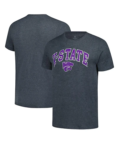 Fanatics Unlabeled Men's Heather Charcoal Kansas State Wildcats Basic Arch T-Shirt