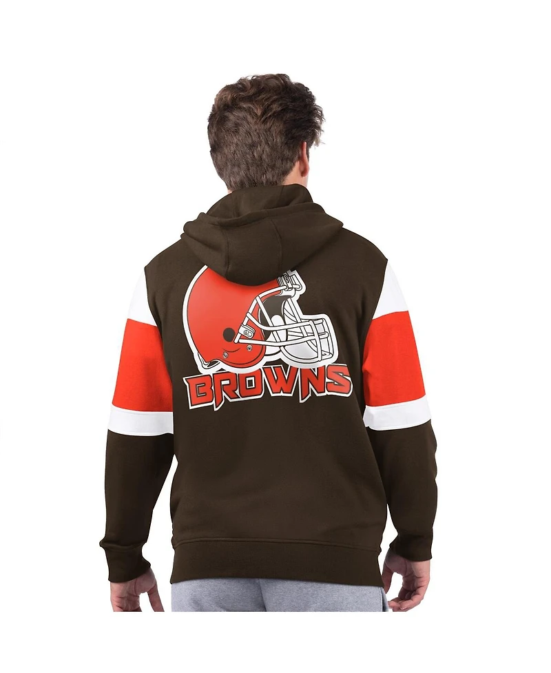 Starter Men's Brown Cleveland Browns Extreme Full-Zip Hoodie