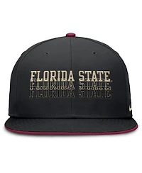Nike Men's Black Florida State Seminoles True Primetime Performance Fitted Hat