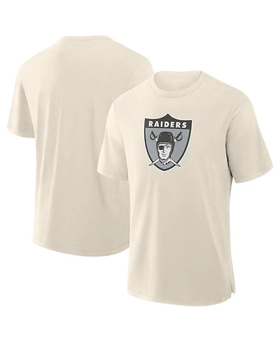 Fanatics Men's Cream Las Vegas Raiders Slub T-Shirt