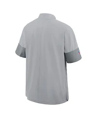 Nike Men's Gray Detroit Lions Sideline Short Sleeve Quarter-Zip Performance Coach Jacket
