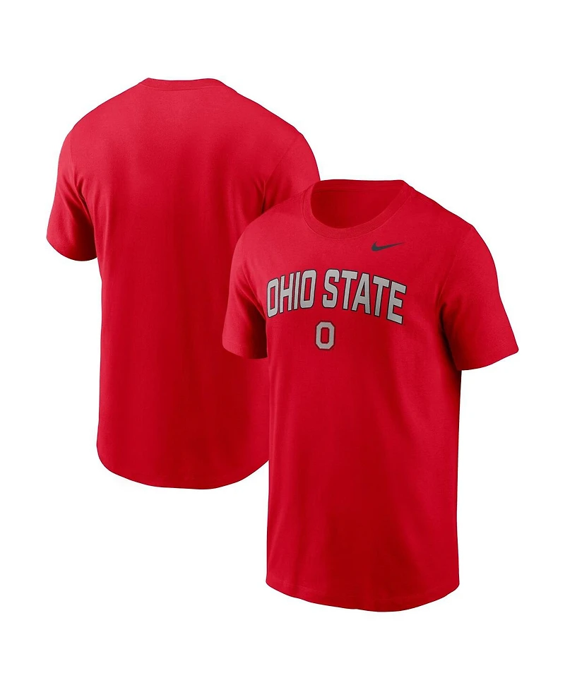 Nike Men's Scarlet Ohio State Buckeyes Primetime Arch Stack T-Shirt