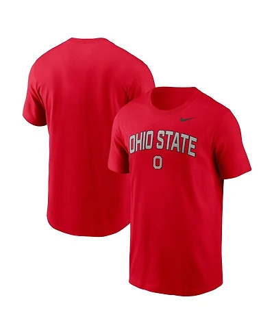 Nike Men's Scarlet Ohio State Buckeyes Primetime Arch Stack T-Shirt