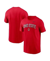 Nike Men's Scarlet Ohio State Buckeyes Primetime Arch Stack T-Shirt