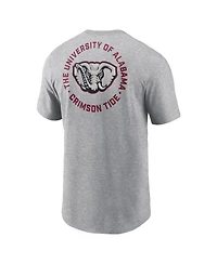 Nike Men's Heather Gray Alabama Crimson Tide Campus 2-Hit T-Shirt