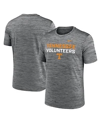 Nike Men's Anthracite Tennessee Volunteers Campus Center Stack Velocity Performance T-Shirt