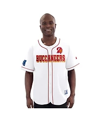 Starter Men's White Tampa Bay Buccaneers Relay Vintage Full-Button Baseball Jersey