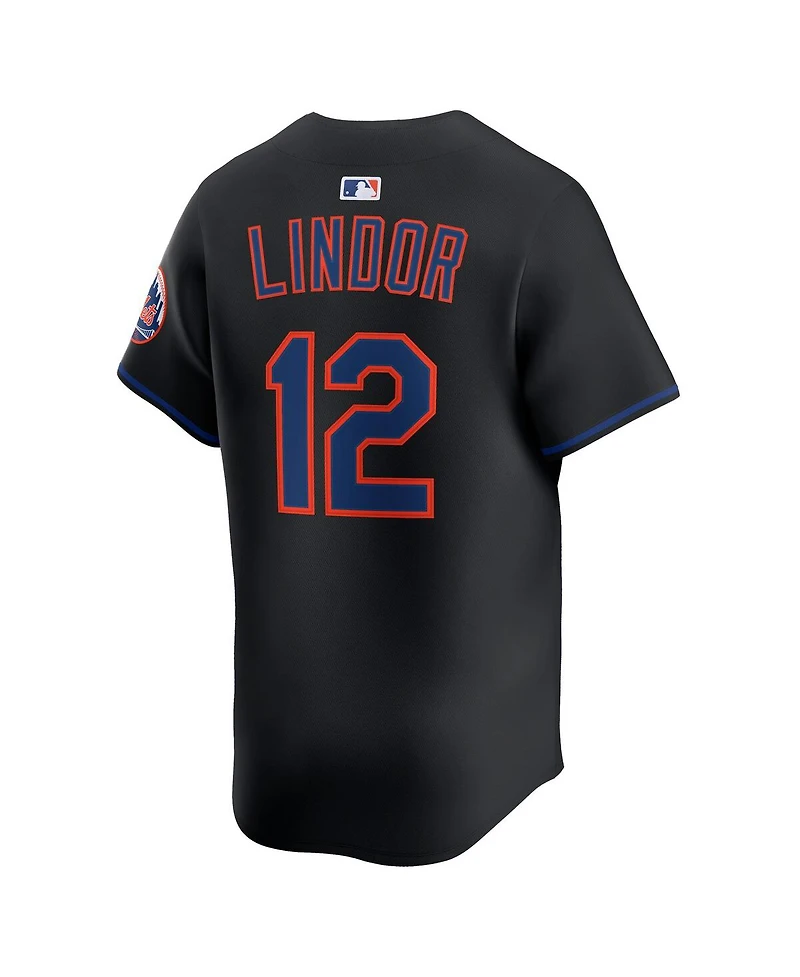 Nike Men's Francisco Lindor Black New York Mets Alternate Limited Jersey