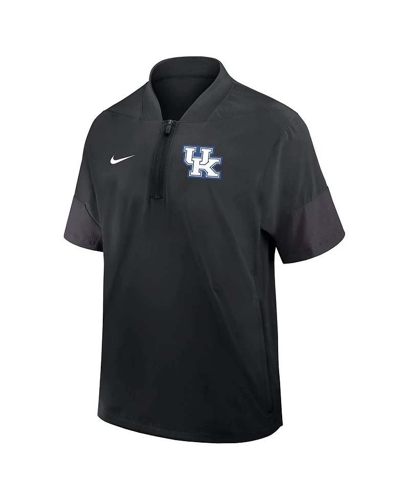 Nike Men's Black Kentucky Wildcats 2025 Sideline Coaches Lightweight Short Sleeve Jacket