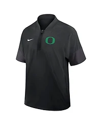 Nike Men's Black Oregon Ducks 2025 Sideline Coaches Lightweight Short Sleeve Jacket