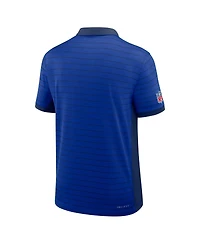 Nike Men's Royal Buffalo Bills Sideline Victory Stripe Performance Polo Shirt