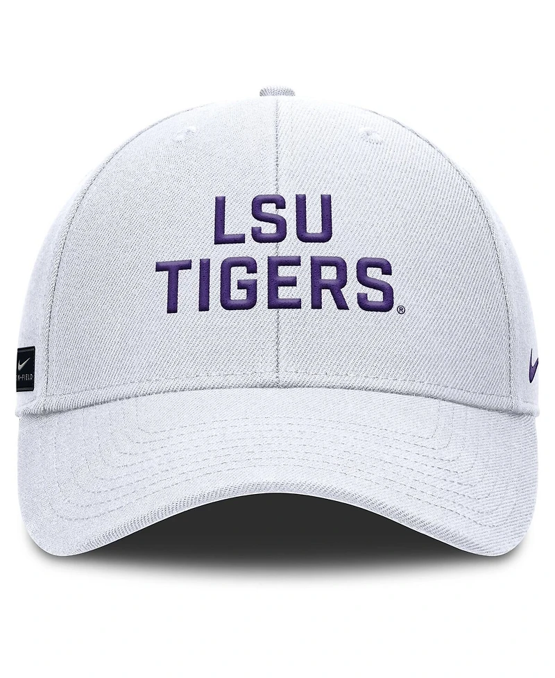 Nike Men's White Lsu Tigers Rise Practice Adjustable Hat