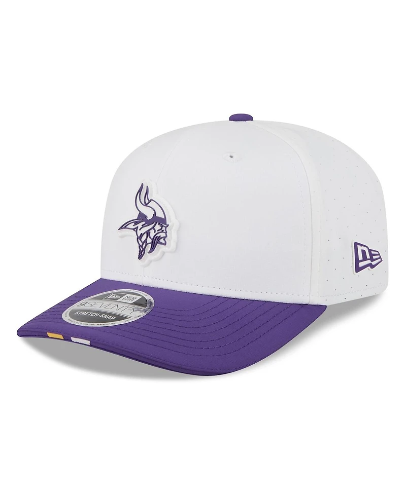 New Era Men's White/Purple Minnesota Vikings 2025 Nfl Training Camp 9SEVENTY Adjustable Hat