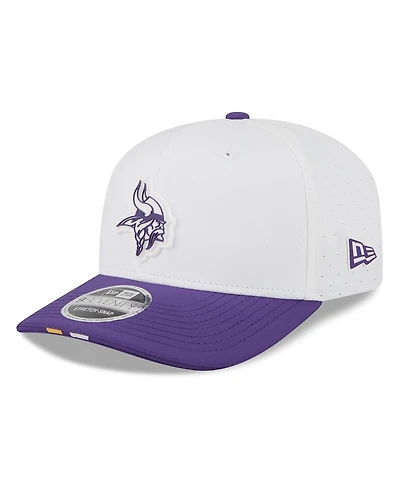 New Era Men's White/Purple Minnesota Vikings 2025 Nfl Training Camp 9SEVENTY Adjustable Hat