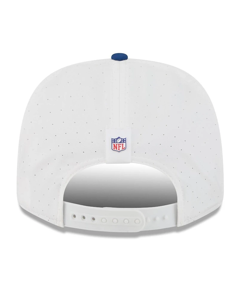 New Era Men's White/Royal Indianapolis Colts 2025 Nfl Training Camp 9SEVENTY Adjustable Hat