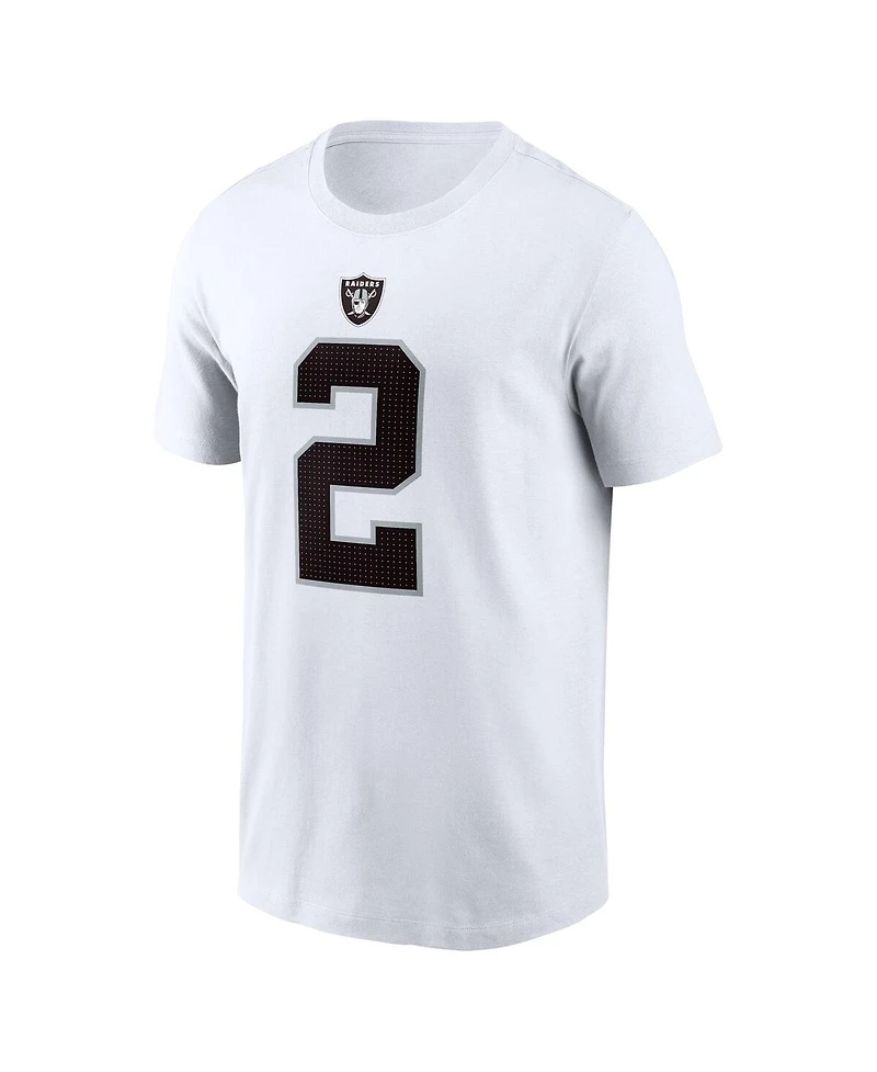 Nike Men's Ashton Jeanty White Las Vegas Raiders 2025 Nfl Draft First Round Pick Player Name Number T-Shirt