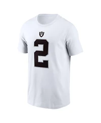 Nike Men's Ashton Jeanty White Las Vegas Raiders 2025 Nfl Draft First Round Pick Player Name Number T-Shirt