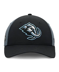 Fanatics Men's Black/Charcoal Utah Mammoth Primary Logo Adjustable Hat