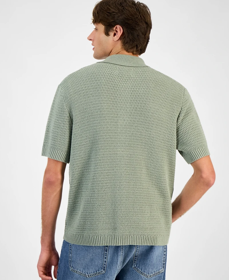 Sun + Stone Men's Short-Sleeve Cardigan, Macy's Exclusive