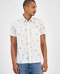 Sun + Stone Men's Floral-Print Short-Sleeve Shirt, Macy's Exclusive