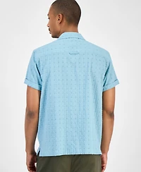 Sun + Stone Men's Eyelet Camp Shirt, Macy's Exclusive