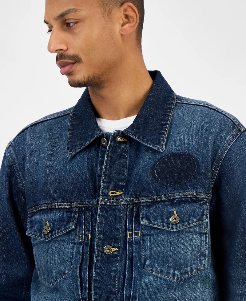 Sun + Stone Men's Denim Trucker Jacket, Macy's Exclusive