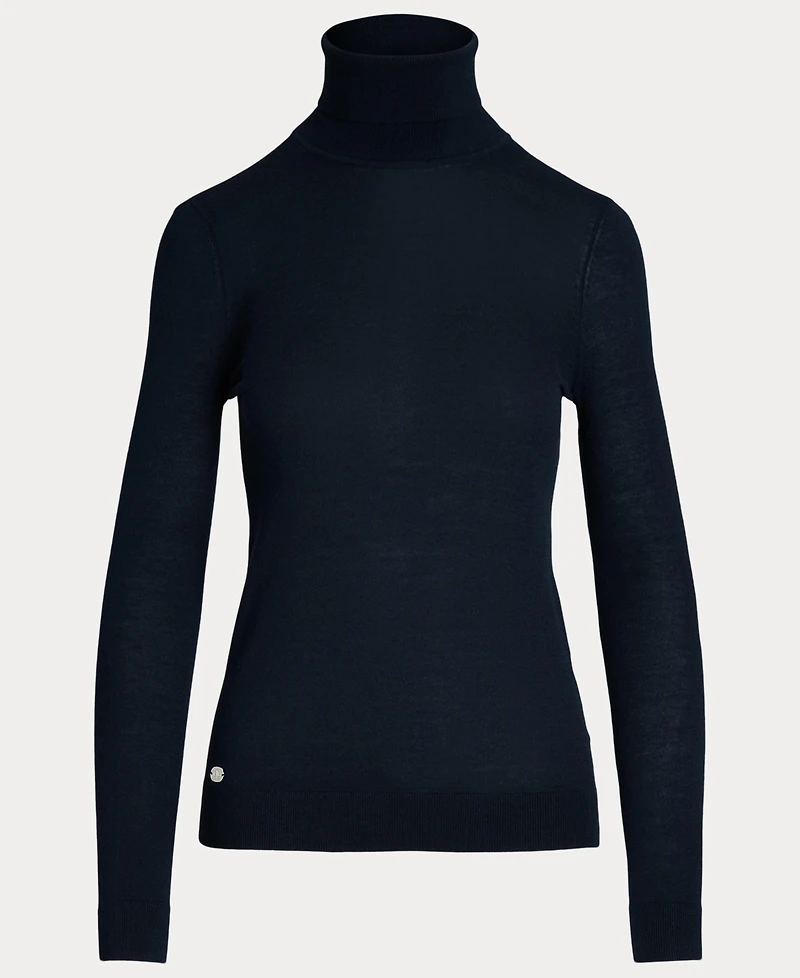 Lauren Ralph Women's Silk-Blend Turtleneck Sweater