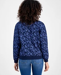 Style & Co Petite Floral-Print Crewneck Sweatshirt, Macy's Exclusive