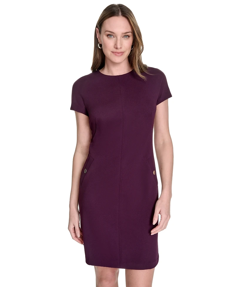 Tommy Hilfiger Women's Button-Trim Shift Dress