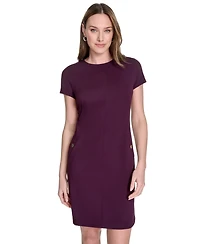Tommy Hilfiger Women's Button-Trim Shift Dress