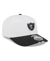 New Era Men's White/Black Las Vegas Raiders 2025 Nfl Training Camp 9SEVENTY Adjustable Hat