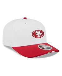 New Era Men's White/Scarlet San Francisco 49ers 2025 Nfl Training Camp 9SEVENTY Adjustable Hat
