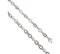 Steve Madden Imitation Pearl & Chain Belt